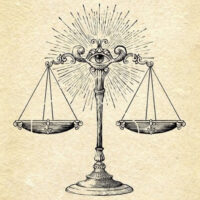 leggi-universali-equilibrio-akashico Illustrazione simbolica delle leggi universali e dell'equilibrio cosmico attraverso la geometria sacra e l'Akasha.