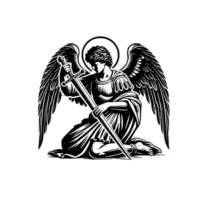 san-michele-melchisedek-fratelli-arme Icona dell'Arcangelo Michele con la spada, simbolo di protezione e della trasmutazione della lama in penna leggera.