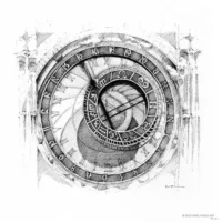 Lettura Akashica - Virgole e Disegni Arcani - Origini Illustrazione di rivoli aurei e flussi geometrici temporali per la lettura akashica Virgole e Disegni Arcani