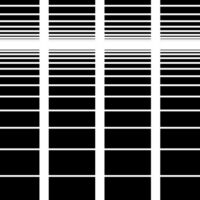 Composizione astratta di linee verticali nere su fondo bianco per la Lettura 133 sulla gradualità e il vaticinio